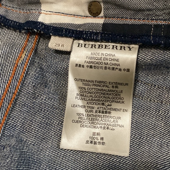 Burberry Brit Unisex Iconic 💯 Cotton Straight Leg Boot Cut Jean Size 29 R - Picture 14 of 16